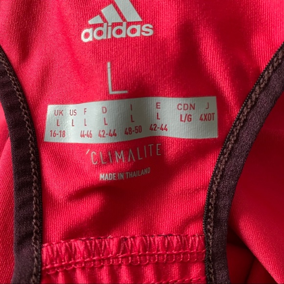 ADIDAS Red Racerback Tank top - Picture 3 of 3
